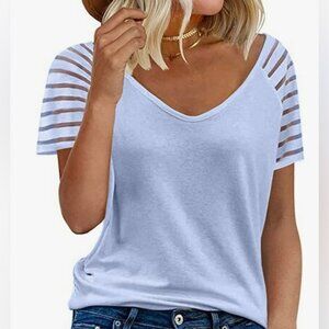 Women's Top - Heather light blue - Size L